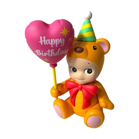 Sonny Angel Birthday Gift Bear Heart Balloon Figurine Blind Box Toys Cute Hats - Picture 2 of 9